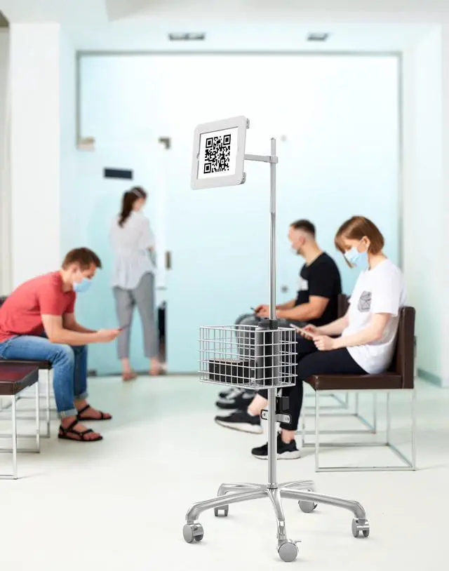 Alt view image 3 of 7 - CTA Digital Medical Rolling Cart with Articulating Arm for Select iPad Models