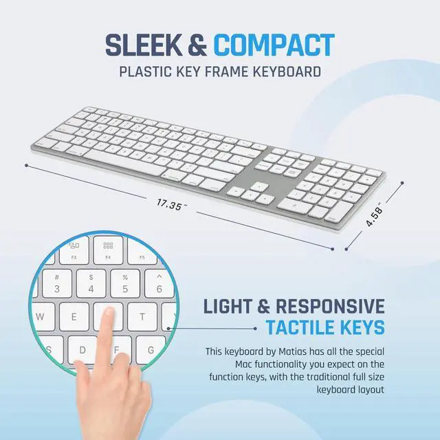 Alt view image 4 of 7 - Matias Matias USB-C Keyboard For Mac Silver