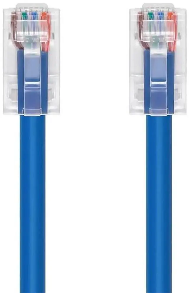 Alt view image 8 of 12 - Monoprice Cat6A Patch Cable - 25 Feet - Blue | 26AWG, 10G, Bare Copper conductor, Gold Plated Copper Connector, RJ45, Non-booted Ethernet Cable