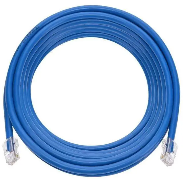 Alt view image 12 of 12 - Monoprice Cat6A Patch Cable - 25 Feet - Blue | 26AWG, 10G, Bare Copper conductor, Gold Plated Copper Connector, RJ45, Non-booted Ethernet Cable