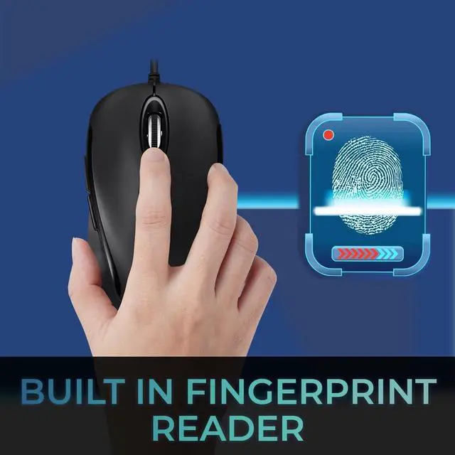 Alt view image 11 of 15 - Adesso iMouse F1 Wired USB Mouse with Fingerprint Reader TAA Compliant IMOUSEF1