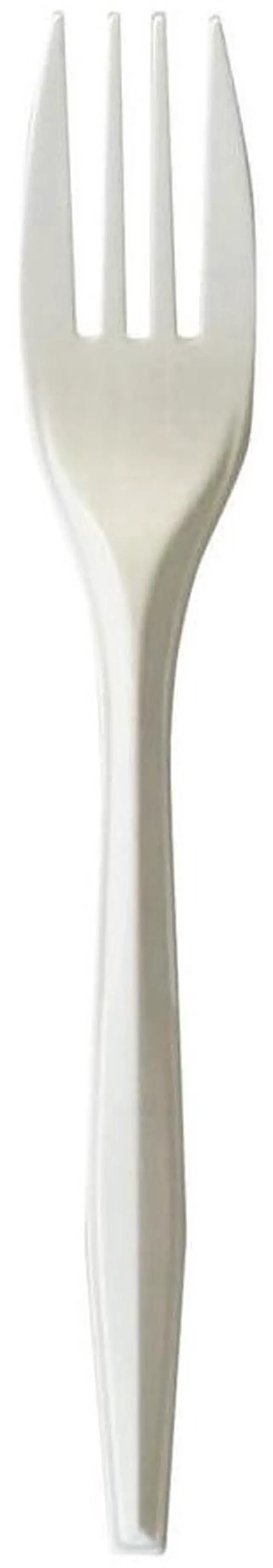 Alt view image 2 of 5 - Mediumweight Wrapped Polypropylene Cutlery Fork 5.51" Plastic White 1000/Carton BWKFORKMWPPIW