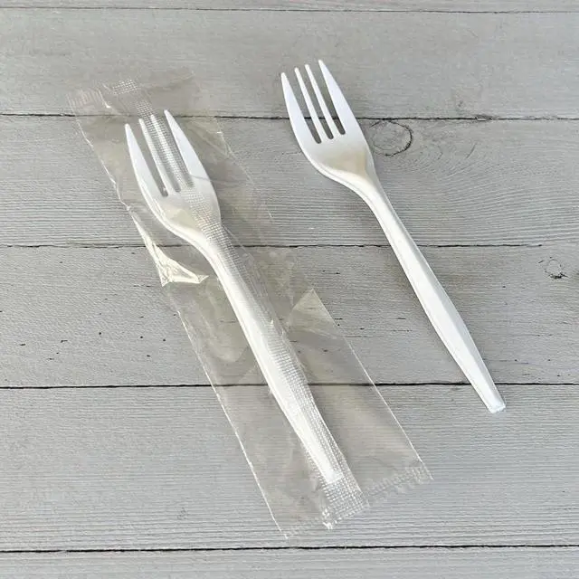 Alt view image 3 of 5 - Mediumweight Wrapped Polypropylene Cutlery Fork 5.51" Plastic White 1000/Carton BWKFORKMWPPIW