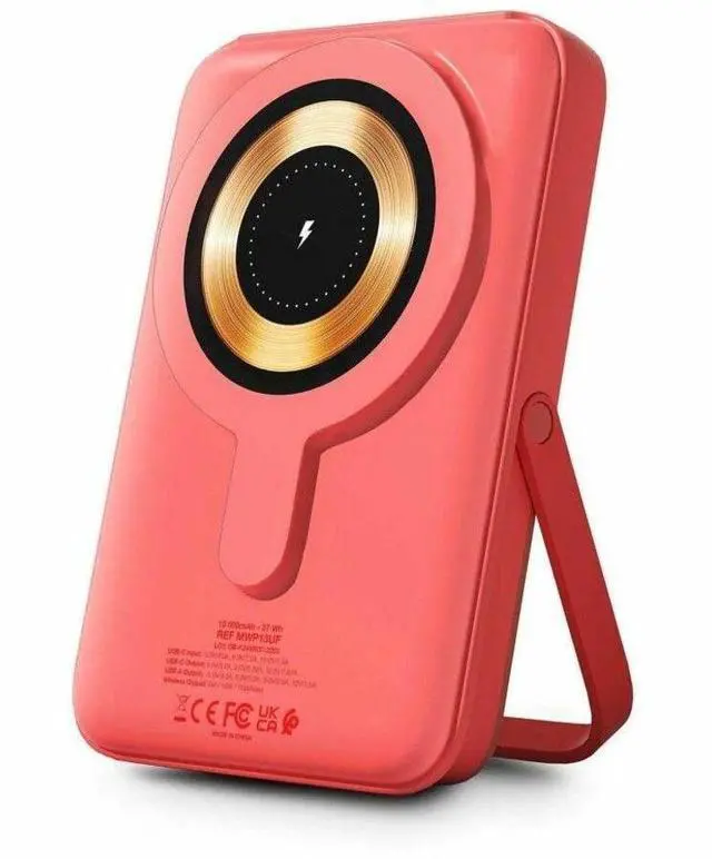 Alt view image 2 of 3 - Urban Factory Magnee Power: 10 000 mAh Magnetic Power Bank - For Smartphone - 10000 mAh - 4.50 A, 3 A, 1.67 A, 2.22 A, 2 A, 1.50 A - 5 V DC, 9 V DC, 12 V DC Output - 5 V, 9 V, 12 V Input - 2 x USB - C