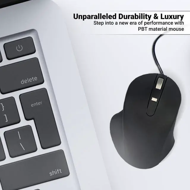 Alt view image 3 of 7 - Matias USB-A Wired Pbt Mouse Black