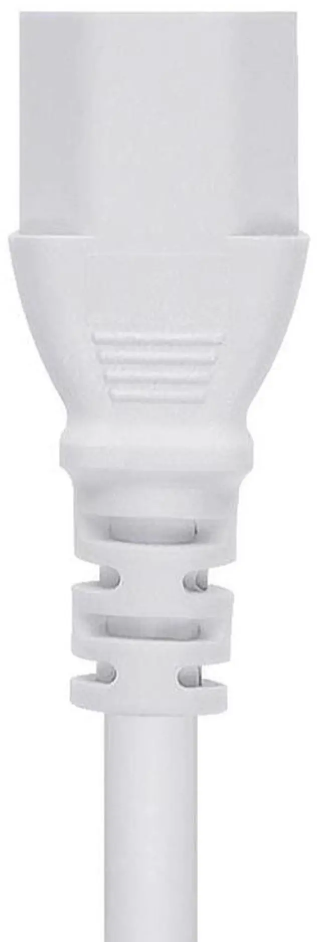 Alt view image 12 of 12 - Monoprice Power Cord - 6 Feet - White | NEMA 5-15P to IEC 60320 C13, 18AWG, 10A, 125V, 3-Prong, for PC, AC Adapter, Laptop, Monitor, Projector