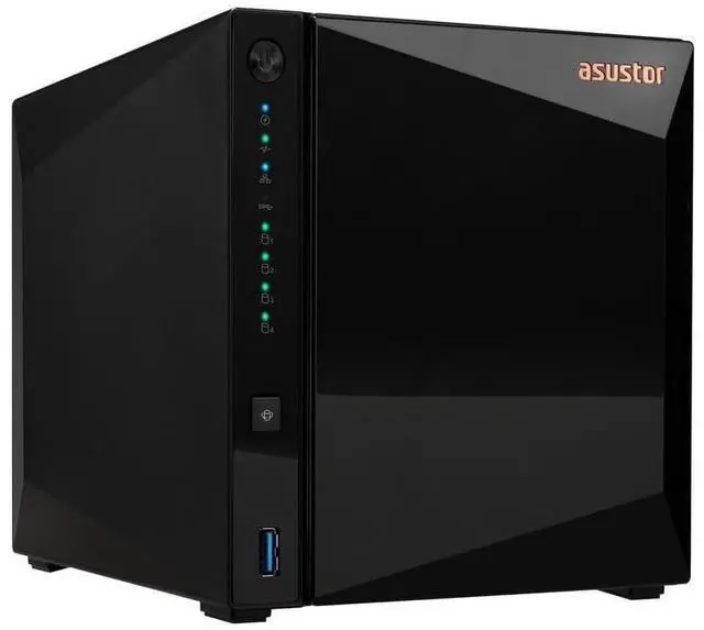 Alt view image 8 of 10 - Asustor Nimbustor 2 Gen2 AS5402T 2 Bay NAS, Quad-Core 2.0GHz CPU, Dual 2.5GbE Ports, 4GB DDR4, Four M.2 SSD Slots (Diskless)