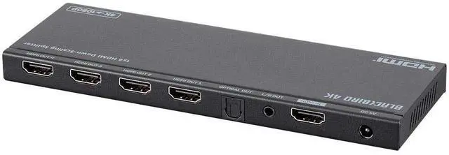 Alt view image 16 of 19 - Monoprice Blackbird 4K 1x4 HDMI Splitter, Supports HDMI 2.0, HDCP 2.2, 4K@60Hz, YCbCr 4:4:4, Featuring 4K to 1080p Downscaling