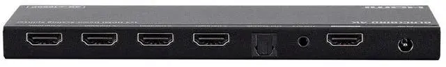 Alt view image 19 of 19 - Monoprice Blackbird 4K 1x4 HDMI Splitter, Supports HDMI 2.0, HDCP 2.2, 4K@60Hz, YCbCr 4:4:4, Featuring 4K to 1080p Downscaling