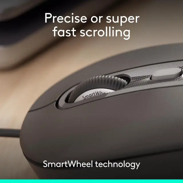Alt view image 3 of 7 - Logitech Signature Slim Wired Combo MK625 Optical Wired Mouse Graphite