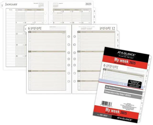 Alt view image 5 of 5 - AT-A-GLANCE® 2026 Weekly Monthly Planner Refill, Loose-Leaf, Desk Size, 5 1/2" x 8 1/2"