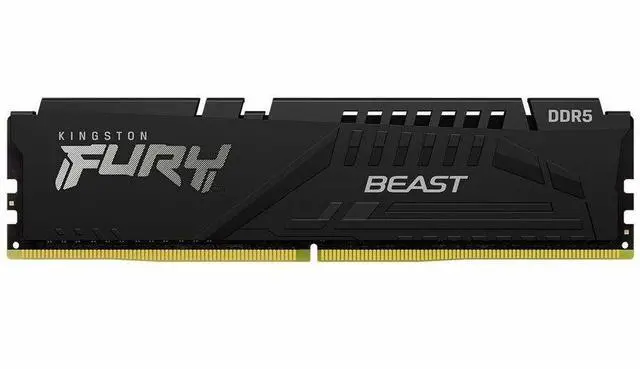 Alt view image 2 of 7 - Kingston FURY Beast RAM Module - 32 GB - DDR5-6000/PC5-48000 DDR5 SDRAM - 6000 MHz Single-rank Memory - CL36 - 1.35 V - On-die ECC - 288-pin - DIMM - Lifetime Warranty