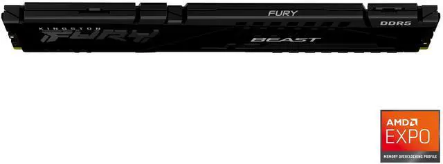 Alt view image 3 of 7 - Kingston FURY Beast RAM Module - 32 GB - DDR5-6000/PC5-48000 DDR5 SDRAM - 6000 MHz Single-rank Memory - CL36 - 1.35 V - On-die ECC - 288-pin - DIMM - Lifetime Warranty