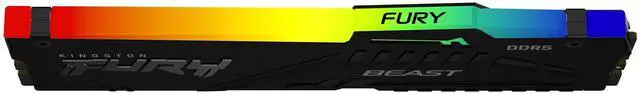 Alt view image 4 of 6 - Kingston FURY Beast RAM Module - For Motherboard - 32 GB (1 x 32GB) - RGB - DDR5-6000/PC5-48000 DDR5 SDRAM - 6000 MHz Single-rank Memory - CL36 - 1.35 V - Non-ECC - Unbuffered - 288-pin - DIMM - Lifet