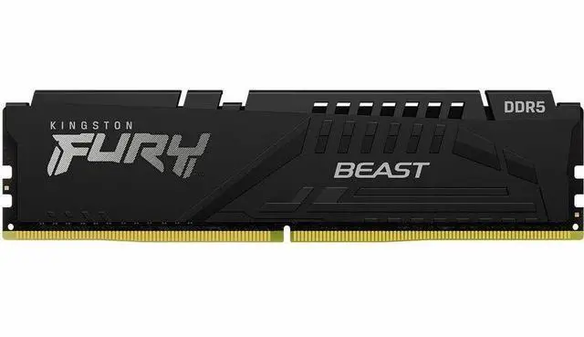 Alt view image 2 of 7 - Kingston FURY Beast RAM Module - 64 GB (2 x 32GB) - DDR5-6000/PC5-48000 DDR5 SDRAM - 6000 MHz Single-rank Memory - CL36 - 1.35 V - On-die ECC - 288-pin - DIMM - Lifetime Warranty
