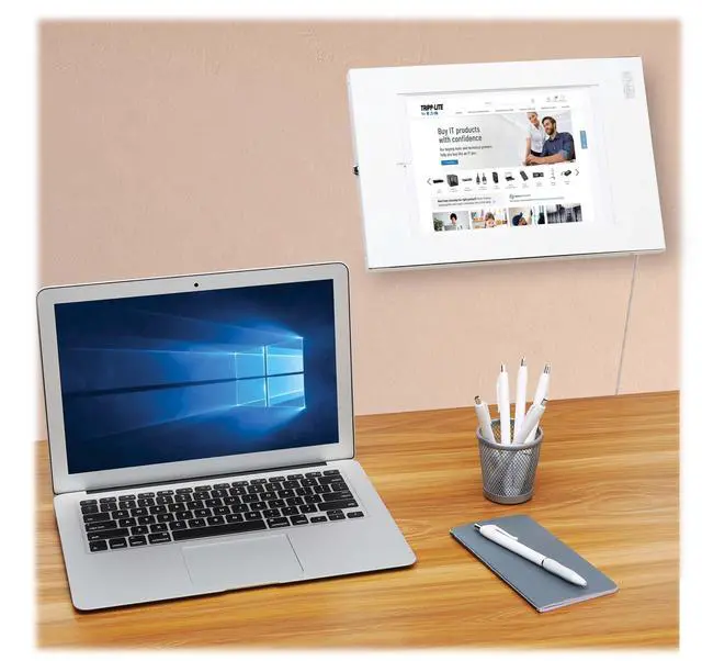 Alt view image 3 of 8 - Tripp Lite Secure Desk/Wall Mount for 9.7-11" Tablets White DMTB911