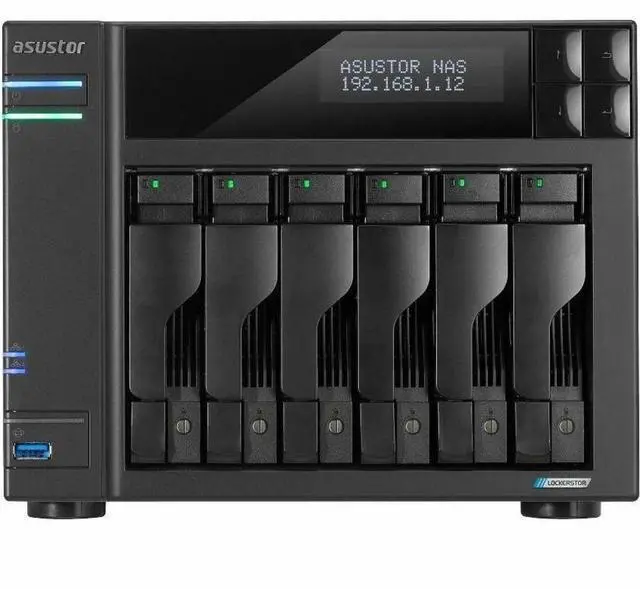 Alt view image 15 of 20 - Asustor Lockerstor 6 Gen 2 AS6706T 6 Bay NAS, Quad-Core 2.0GHz, Dual 2.5GbE Ports, 8GB RAM DDR4, Four M.2 SSD Slots (Diskless)