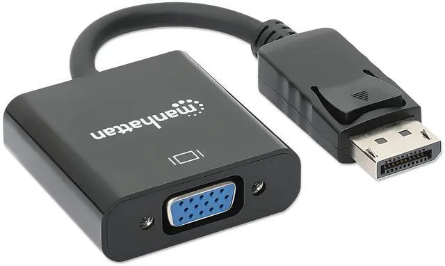 Alt view image 15 of 18 - Manhattan DisplayPort to VGA Converter Cable - DisplayPort/VGA for Monitor, Video Device, Projector, Notebook, Desktop Computer - 1.35 GB/s - 5.91" - 1 x DisplayPort Male Digital Video - 1 x HD-15 Fem