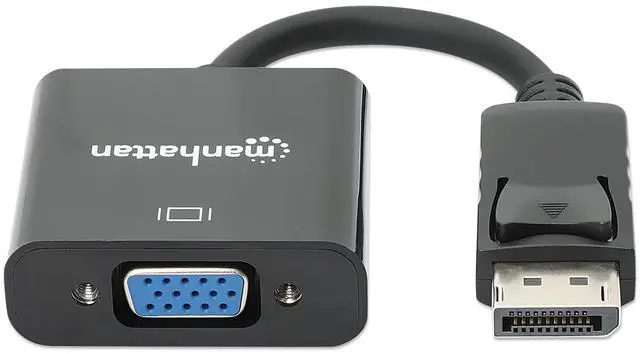 Alt view image 16 of 18 - Manhattan DisplayPort to VGA Converter Cable - DisplayPort/VGA for Monitor, Video Device, Projector, Notebook, Desktop Computer - 1.35 GB/s - 5.91" - 1 x DisplayPort Male Digital Video - 1 x HD-15 Fem