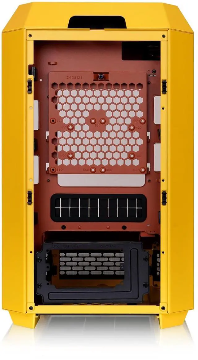 Alt view image 16 of 17 - Thermaltake Tower 250 mITX Mini Tower; 2x120mm CT Fans Included; 360mm Radiator Support; 360mm GPU Clearance; Dual Chamber; Butter Caramel; CA-1Z9-00SMWN-00