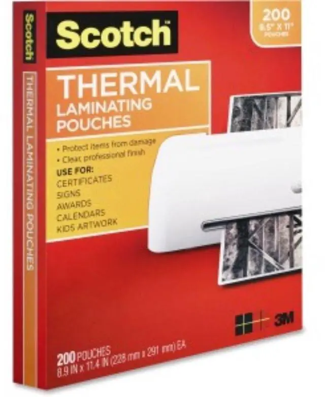Alt view image 7 of 20 - Scotch Letter Size Thermal Laminating Pouches 3 mil 11 2/5 x 8 9/10 200 per Pack TP3854200
