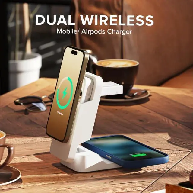 Alt view image 4 of 7 - ALOGIC MATRIX ULTIMATE 3-IN-1 WIRELESS CHARGER WITH 5,000MAH MAGSAFE POWER BANK,