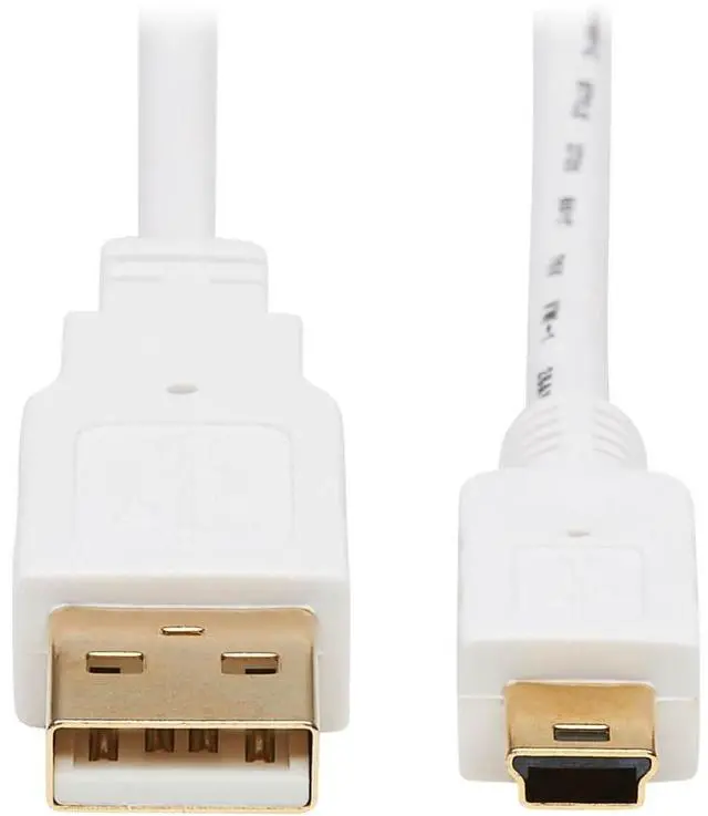 Alt view image 10 of 14 - Tripp Lite U030AB-003-WH 3 ft. White Safe-IT USB-A to USB Mini-B Antibacterial Cable (M/M), USB 2.0, White, 3-ft. (0.91 m)