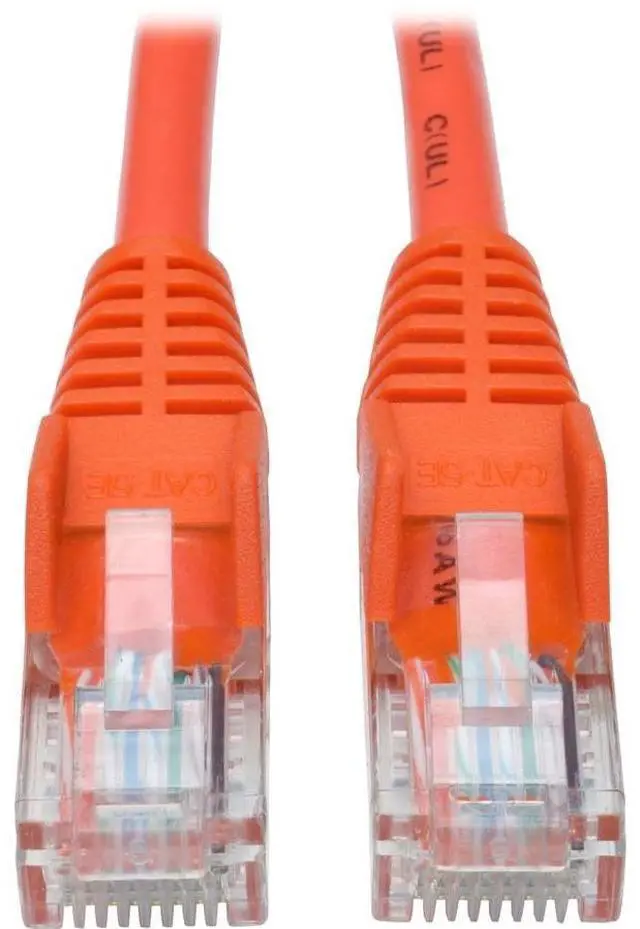 Alt view image 13 of 18 - TRIPP LITE N001-014-OR TRIPP LITE 14FT CAT5 CAT5E SNAGLESS MOLDED PATCH CABLE UTP ORANGE RJ45 M/M 14' (