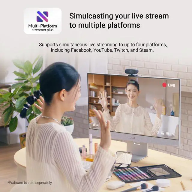 Alt view image 10 of 15 - Asus ZenScreen MS32UC 32" Class 4K UHD Smart LED Monitor - 16:9 - Silver - 31.5" Viewable - In-plane Switching (IPS) Technology - LED Backlight - 3840 x 2160 - 1073.7 Million Colors (10-bit)
