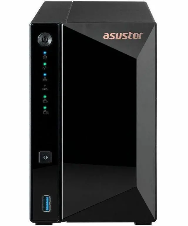 Alt view image 8 of 12 - Asustor AS3302T v2 Drivestor 2 Pro Gen2 2 Bay NAS, Quad-Core 1.7GHz CPU, 2.5Gbe Port, 2GB DDR4 (Diskless)