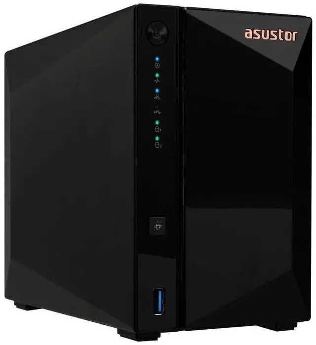 Alt view image 9 of 12 - Asustor AS3302T v2 Drivestor 2 Pro Gen2 2 Bay NAS, Quad-Core 1.7GHz CPU, 2.5Gbe Port, 2GB DDR4 (Diskless)