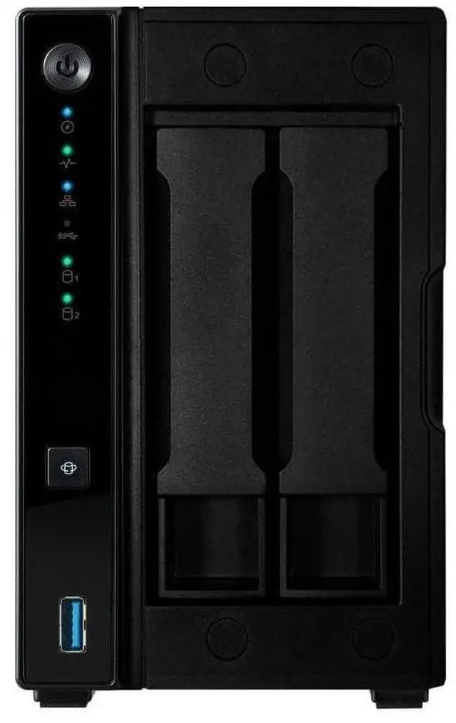Alt view image 10 of 12 - Asustor AS3302T v2 Drivestor 2 Pro Gen2 2 Bay NAS, Quad-Core 1.7GHz CPU, 2.5Gbe Port, 2GB DDR4 (Diskless)