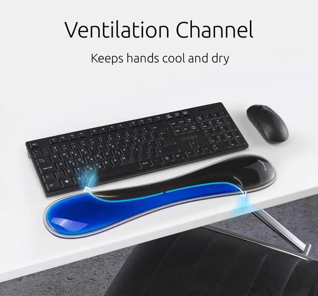 Alt view image 3 of 13 - Kensington Slim Duo Gel Keyboard Wrist Rest