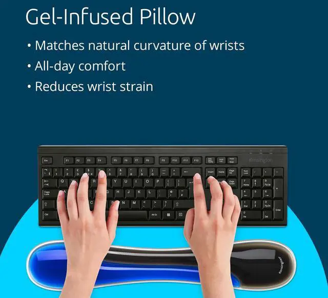 Alt view image 4 of 13 - Kensington Slim Duo Gel Keyboard Wrist Rest