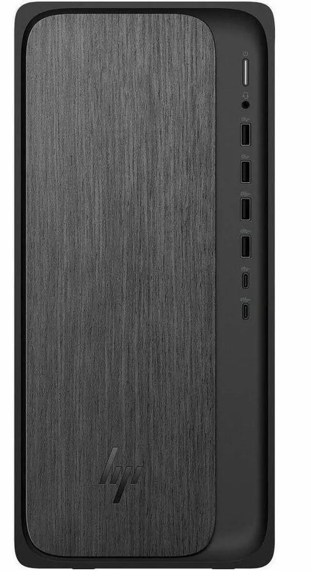 Alt view image 4 of 10 - HP OmniDesk M02-0340 Desktop Computer, AMD Ryzen 7 8700G 4.2GHz, 16GB RAM, 512GB SSD, Windows 11 Home, Gray Wood/Jack Black
