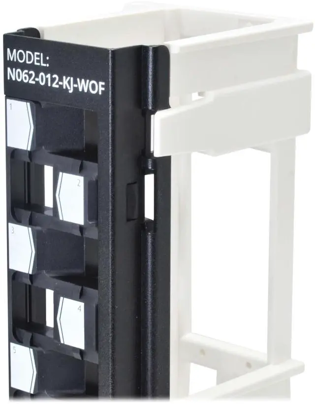 Alt view image 9 of 10 - Eaton Tripp Lite Series 12-Port Wall-Mount Patch Panel for UTP Keystone Jacks, Offset Ports, TAA - 12 Port(s) - 12 x RJ-45 - Category 5, Category 5e, Category 6, Category 6a - Twisted Pair - Black - W
