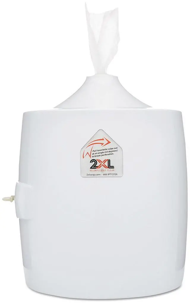 Alt view image 2 of 5 - 2XL Contemporary Wall Mount Wipe Dispenser 11 x 11 x 13 White TXLL82