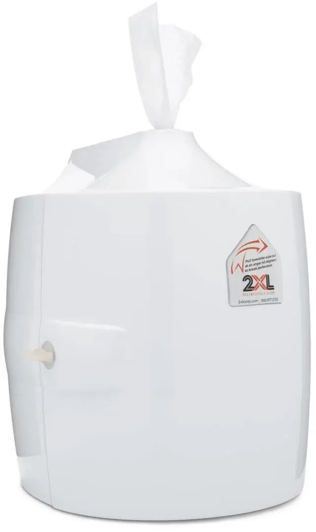 Alt view image 4 of 5 - 2XL Contemporary Wall Mount Wipe Dispenser 11 x 11 x 13 White TXLL82