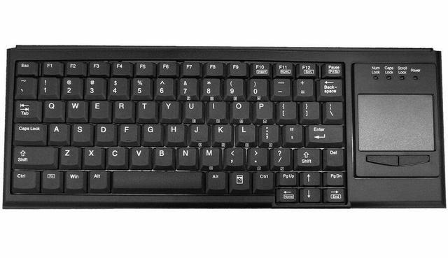 Alt view image 2 of 3 - Tg3 Electronics Small Form Factor 83-Key Wired USB Keyboard with Touchpad Mouse