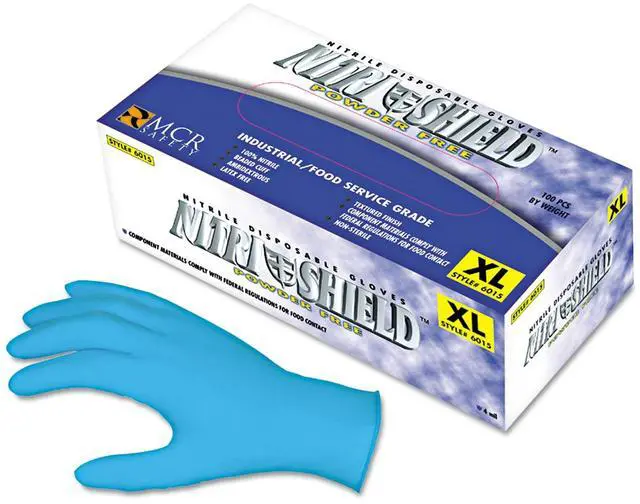 Alt view image 5 of 5 - Memphis Glove 127-6015L Lrg 4 Mil Nitrishield Disposable Glove Pwdr Free