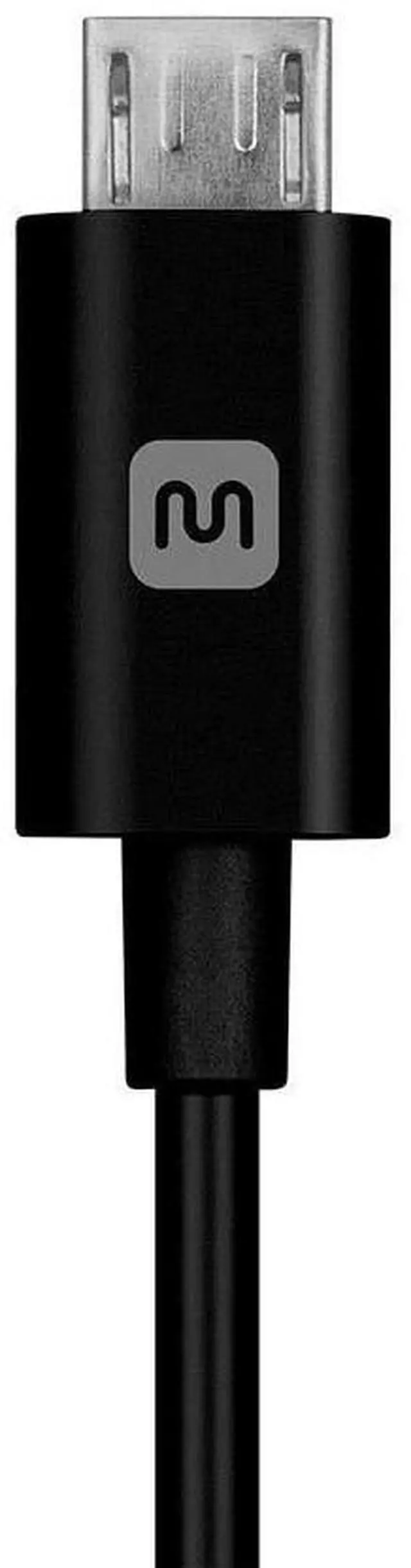 Alt view image 10 of 13 - Monoprice USB-A to Micro B Cable - 6 Feet - Black, Polycarbonate Connector Heads, 2.4A, 22/30AWG - Select Series