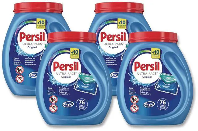 Main image of Ultra Pacs Original Everyday Clean HE Laundry Detergent 76 Pods/Tub 4 Tubs/Carton 2420005515