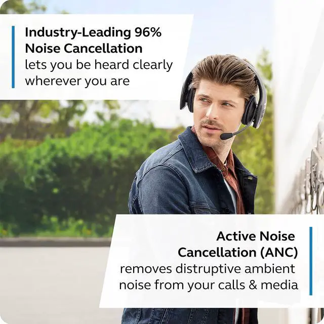 Alt view image 2 of 7 - BlueParrott S650-XT Bluetooth Wireless Headphones Noise Canceling with Mic, 2-in-1 Convertible