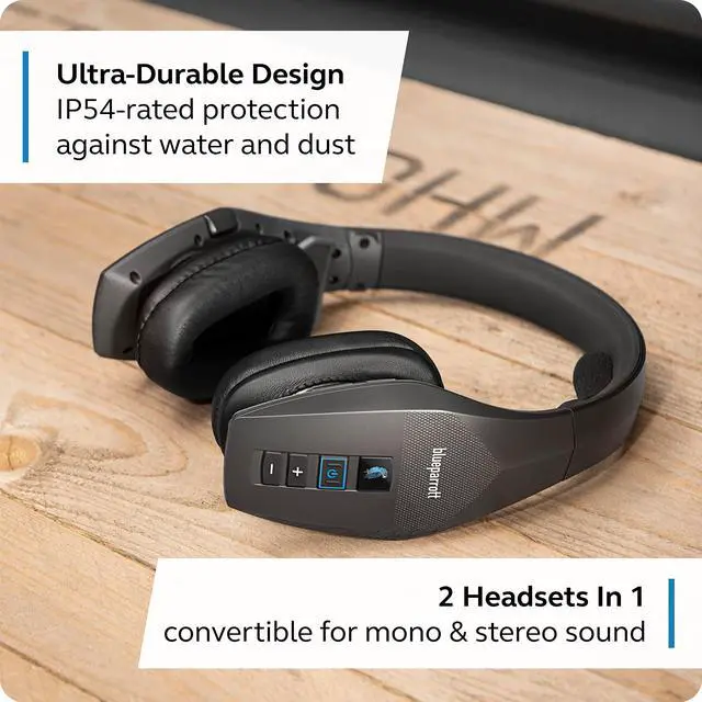 Alt view image 6 of 7 - BlueParrott S650-XT Bluetooth Wireless Headphones Noise Canceling with Mic, 2-in-1 Convertible