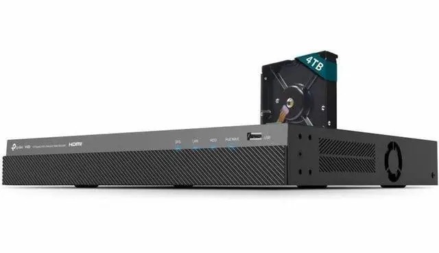 Alt view image 6 of 6 - TP-Link 16 Channel 4K POE+ Nvr with 4TB VIGI NVR2016H-16MP-4TB