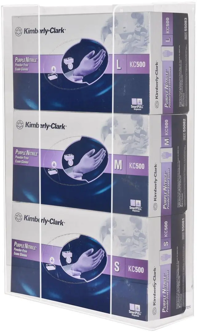 Alt view image 13 of 16 - Kantek KTKAH130 Glove Box Holder- Triple- 11in.x3-.50in.x14-.50in.- Clear