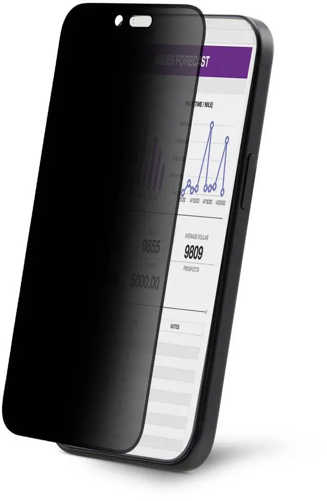 Main image of StarTech 4-Way 360 Privacy Screen for iPhone 16 Pro, Portrait/Landscape, Touch-Enabled, Tempered Glass Protector, 4Way Filter, TAA