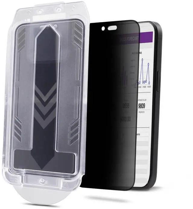 Alt view image 2 of 6 - StarTech 4-Way 360 Privacy Screen for iPhone 16 Pro Max, Portrait/Landscape, Touch-Enabled, Tempered Glass Protector, 4Way Filter, TAA