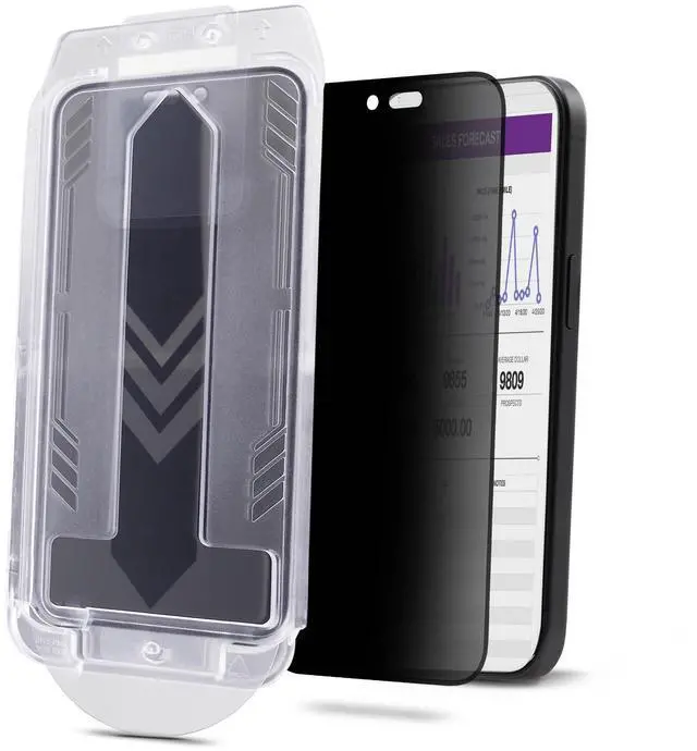 Alt view image 2 of 6 - StarTech 4-Way 360 Privacy Screen for iPhone 16, Portrait/Landscape, Touch-Enabled, Tempered Glass Protector, 4Way Filter, TAA