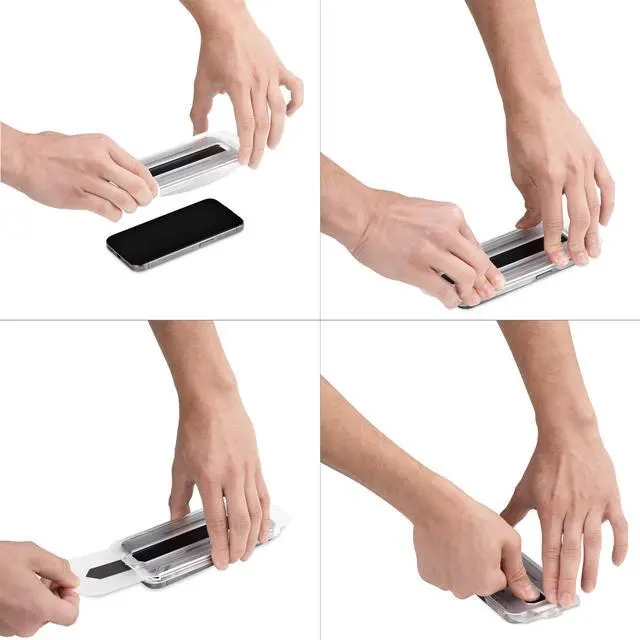 Alt view image 5 of 6 - StarTech 4-Way 360 Privacy Screen for iPhone 16 Pro Max, Portrait/Landscape, Touch-Enabled, Tempered Glass Protector, 4Way Filter, TAA